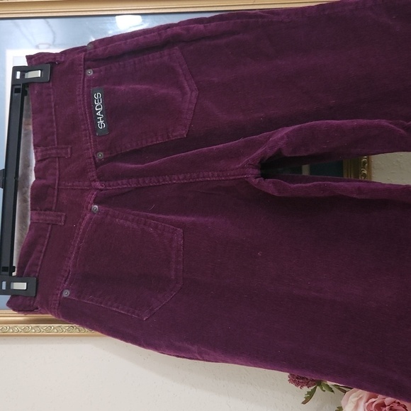 Corduroy True Vintage  High Waisted Purple Velvet Jeans 70s Y2k Blokecore 90s - Picture 12 of 14
